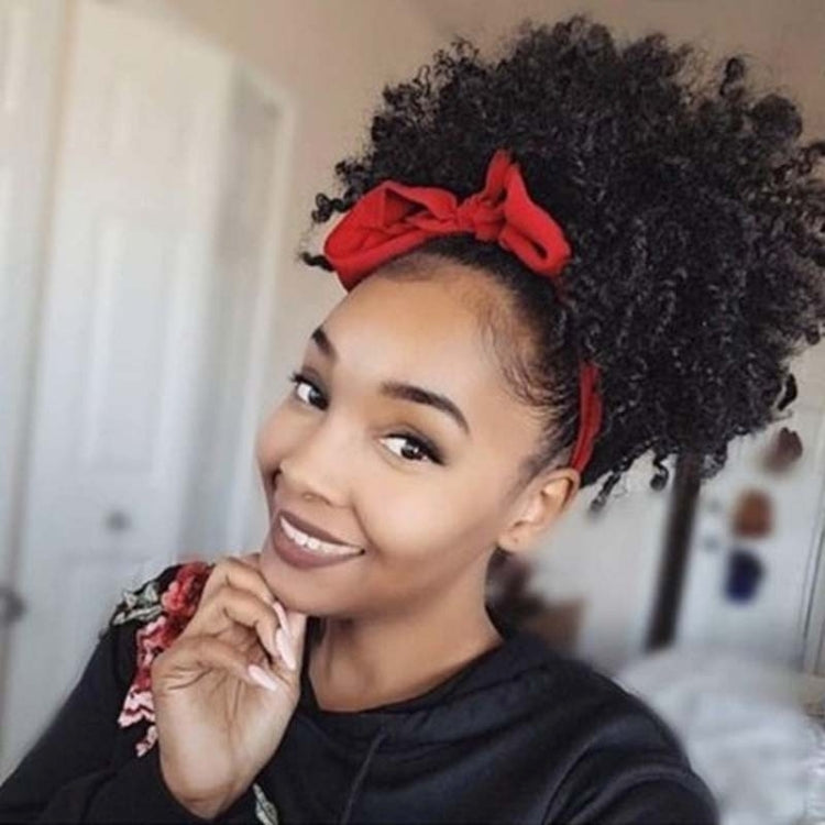 European and American Black People Explosion Head Fluffy Curl Hair Net Wig
