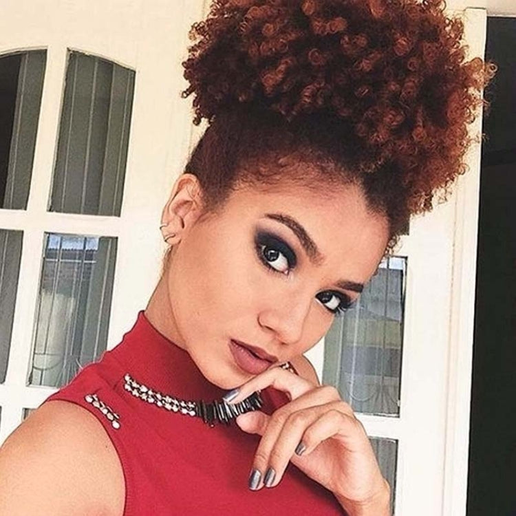 Perruque filet à cheveux bouclée et duveteuse à tête explosive pour les Noirs européens et américains