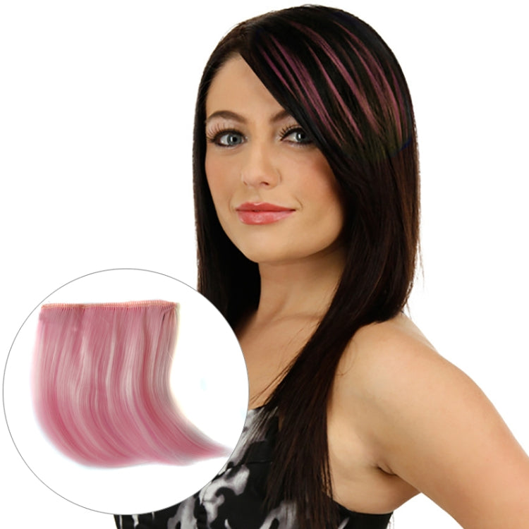 Color Gradient Invisible Seamless Hair Extension Wig Piece Straight Hair Piece Color Bangs Hair Piece