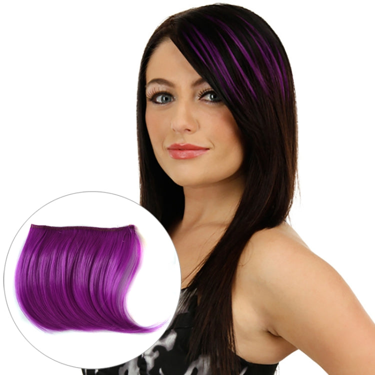 Color Gradient Invisible Seamless Hair Extension Wig Piece Straight Hair Piece Color Bangs Hair Piece