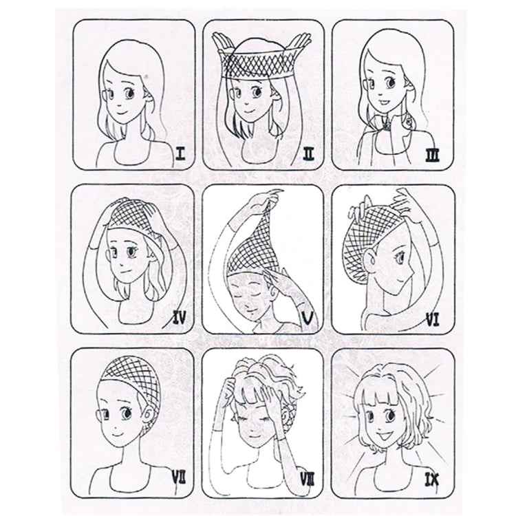 European and American Black Gradient Light Brown Wig Headgear with Short and Small Curly Hair for Women