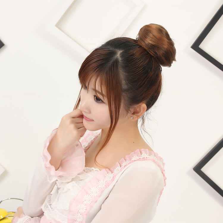 Wig Bun Flower Shape Hair Package Hair Disk(Chestnut)