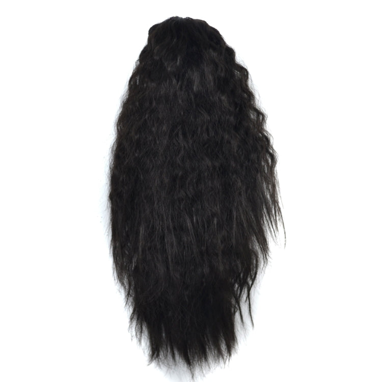 Natural Retro Short Curly Hair Clip-on Corn Blanching Horsetail Wig