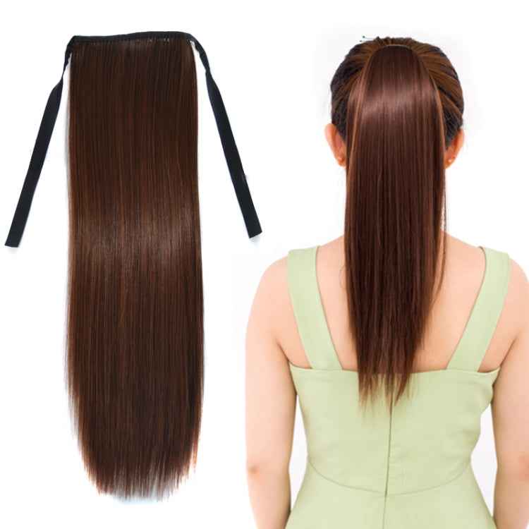 Natural Long Straight Hair Ponytail Bandage-style Wig Ponytail for Women,Length: 45cm, 45cm