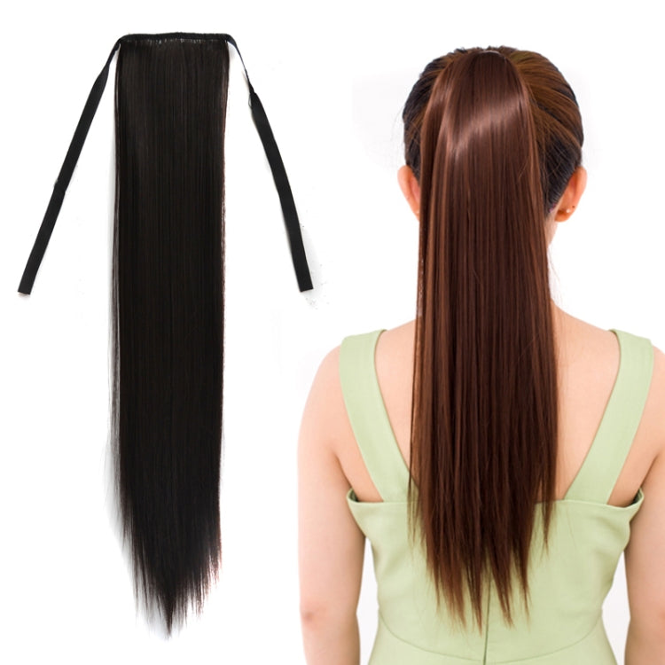 Natural Long Straight Hair Ponytail Bandage-style Wig Ponytail for Women,Length: 60cm