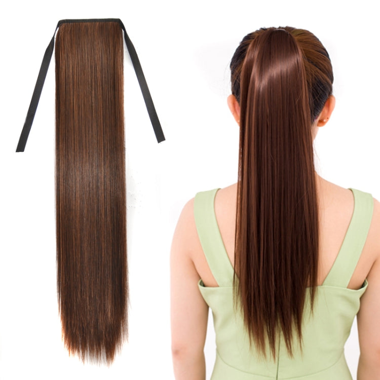 Natural Long Straight Hair Ponytail Bandage-style Wig Ponytail for Women,Length: 60cm