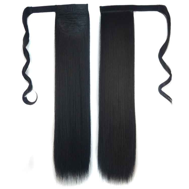 1B# Invisible Seamless Bandage-style Wig Long Straight Hair Wig Ponytail