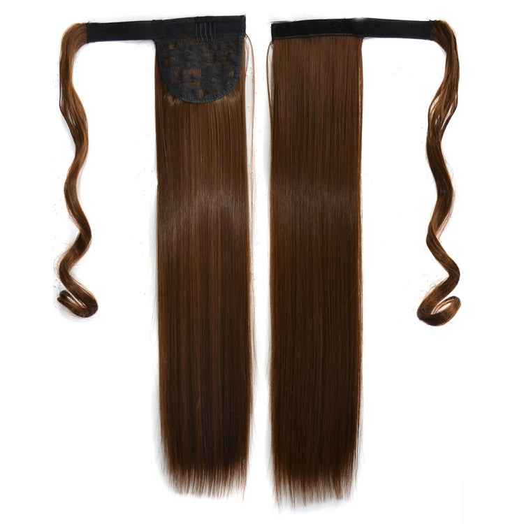 8# Invisible Seamless Bandage-style Wig Long Straight Hair Wig Ponytail
