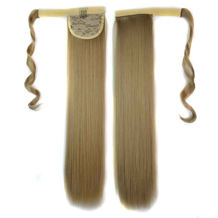 16# Invisible Seamless Bandage-style Wig Long Straight Hair Wig Ponytail