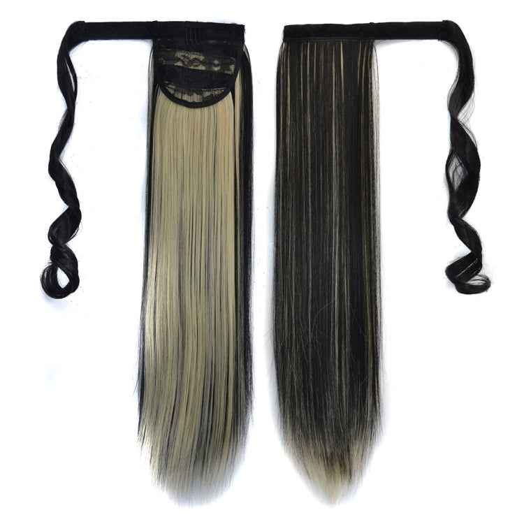 1BH613# Invisible Seamless Bandage-style Wig Long Straight Hair Wig Ponytail