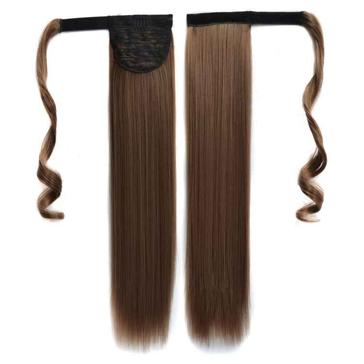 18# Invisible Seamless Bandage-style Wig Long Straight Hair Wig Ponytail