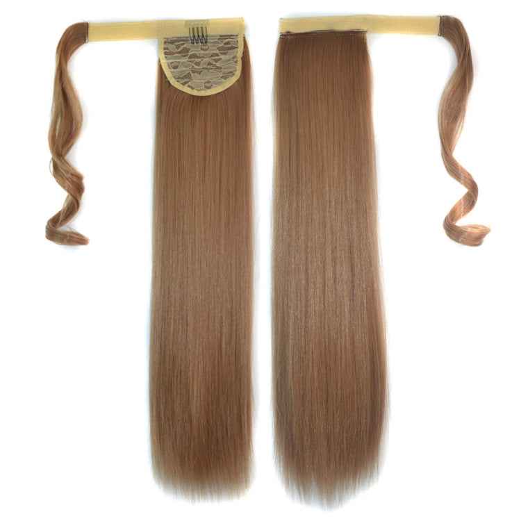 22# Invisible Seamless Bandage-style Wig Long Straight Hair Wig Ponytail
