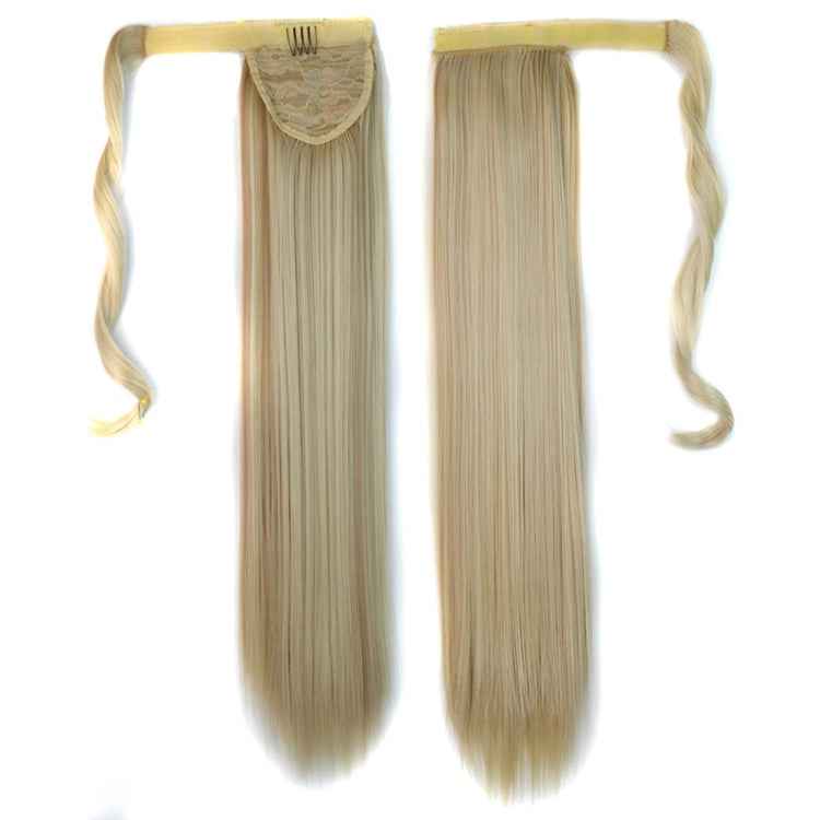 613H16# Invisible Seamless Bandage-style Wig Long Straight Hair Wig Ponytail