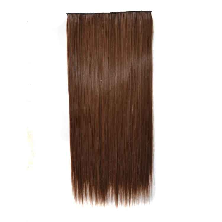12# One-piece Seamless Five-clip Wig Long Straight Wig Piece