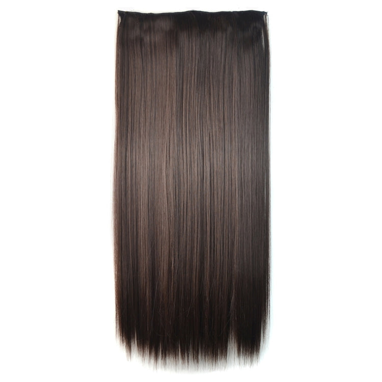 4B# One-piece Seamless Five-clip Wig Long Straight Wig Piece, 4B#