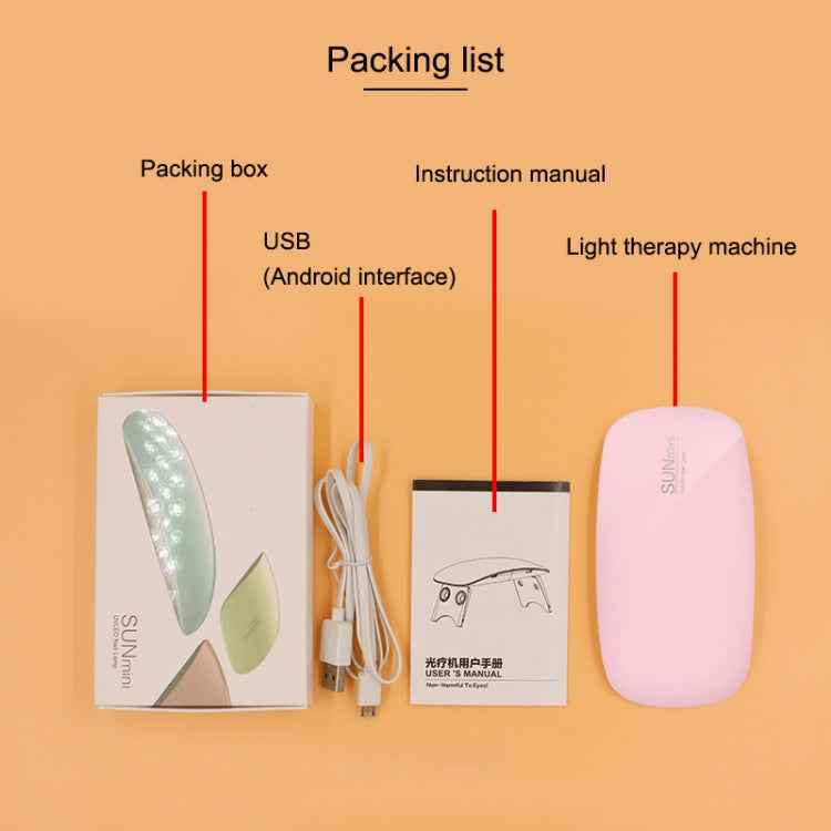 SUN mini 2 6W UV + LED USB Nail Lamp Fingernail Gel Curing Dryer