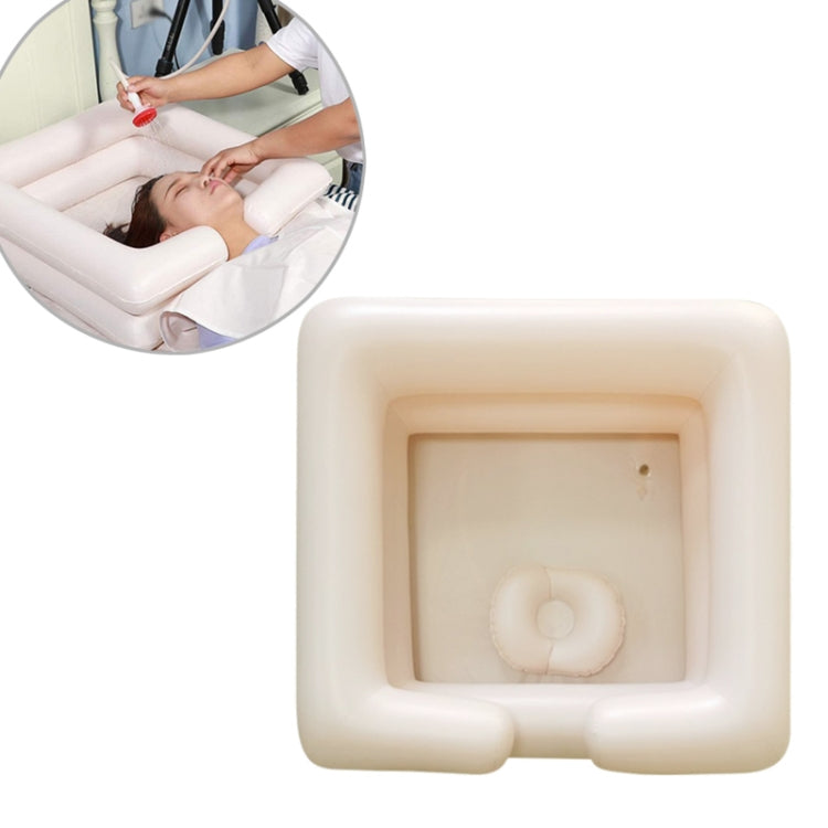 PVC Portable Square Inflatable Wash Basin Home Care Shampoo Trough, Inflatable Wash Basin