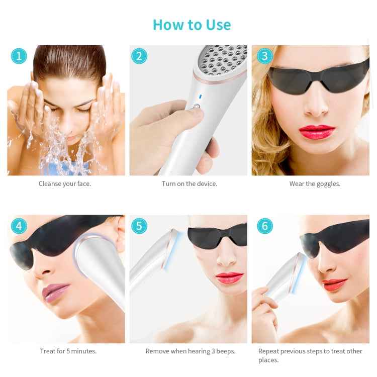 XPREEN XPRE052 Wireless Rechargeable Light Acne Treatment Device Home Acne Clearing Eraser with Blue Light and Red Light