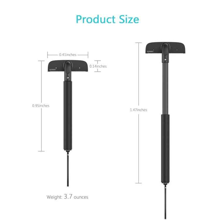 XPREEN XPRE034 Stretchable Handle Stainless Steel Blade Back Shaver Adjustable Back Razor with Lanyard for Men