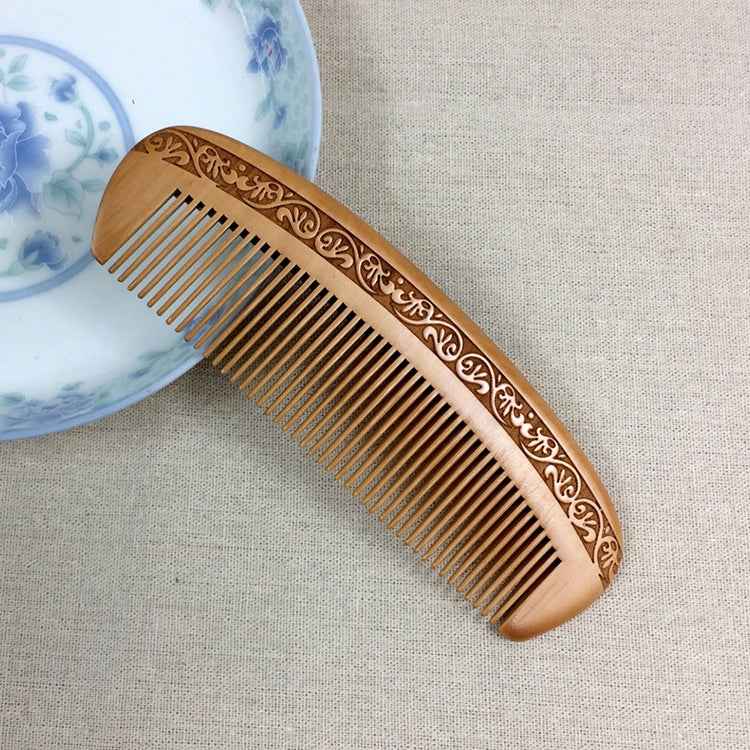 Anti-static Massage Wooden Comb + Gift Box, Gift Box Colors Are Random, 3