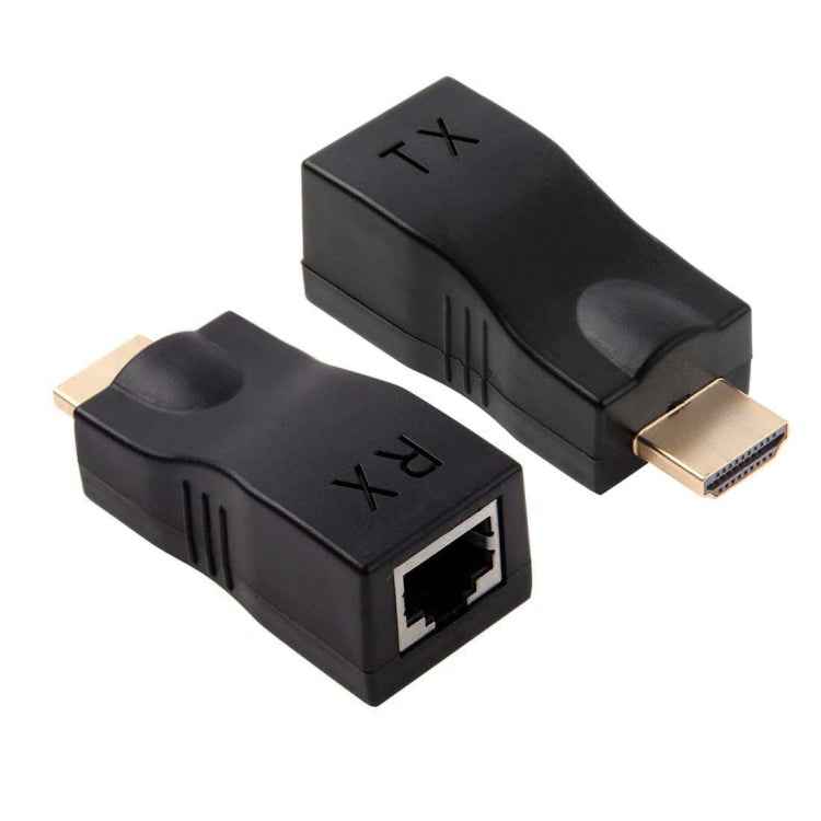 HDMI to RJ45 Extender Adapter (Receiver & Transmitter) by Cat-5e/6 Cable, Support HDCP, Transmission Distance: 30m