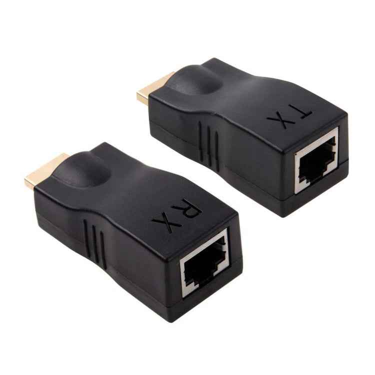 HDMI to RJ45 Extender Adapter (Receiver & Transmitter) by Cat-5e/6 Cable, Support HDCP, Transmission Distance: 30m