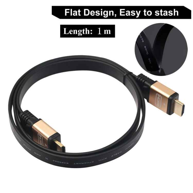 1m HDMI 2.0 (4K) 30AWG High Speed 18Gbps Gold Plated Connectors HDMI Male to HDMI Male Flat Cable