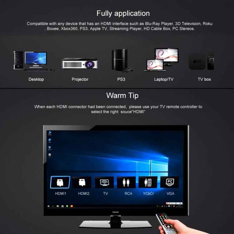 1m HDMI 2.0 (4K) 30AWG High Speed 18Gbps Gold Plated Connectors HDMI Male to HDMI Male Flat Cable