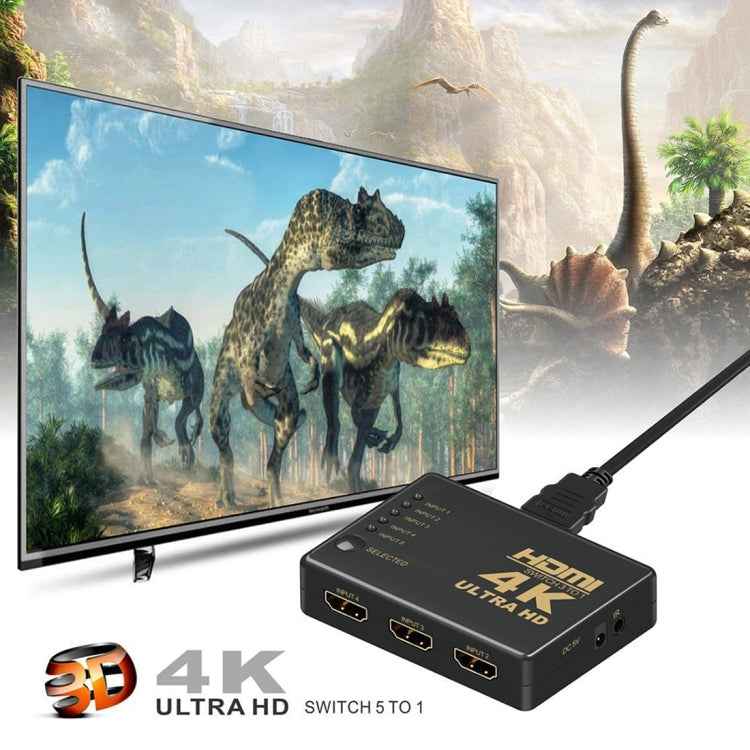ZMT-968885 HDMI Switch 5 into 1 out 4K*2K HD Video Switch with Remote Control