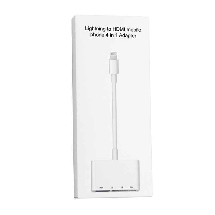 NK-103C 4 In 1 8 Pin to HDMI Multi-function Mobile Phone Converter Adapter