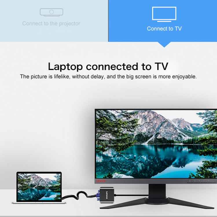 Lenovo F1-H01 HDMI to VGA Cable Aluminum Alloy Converter