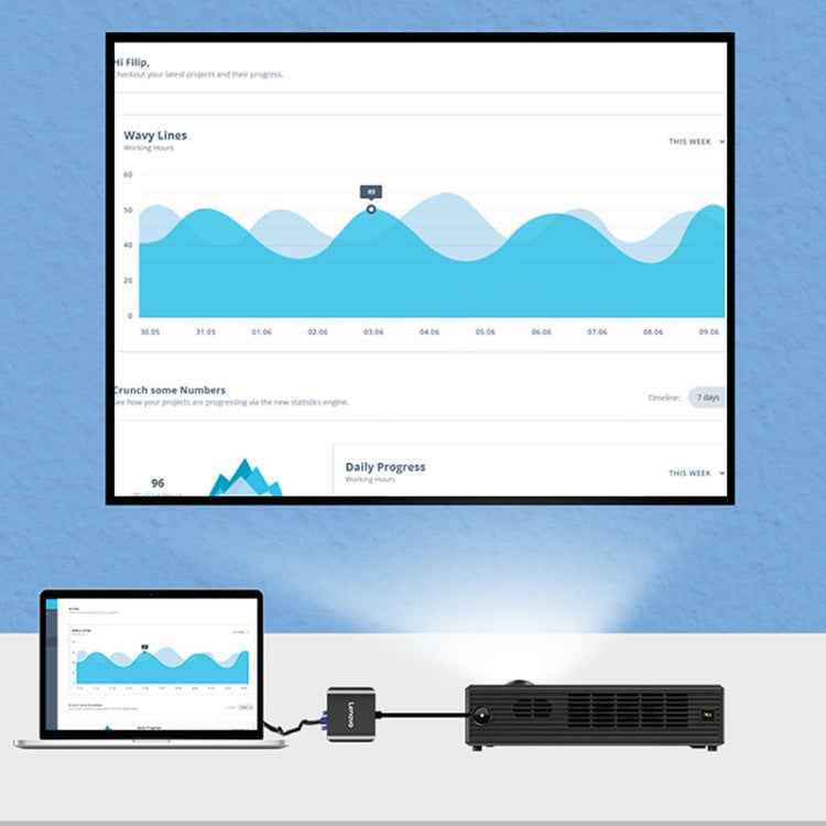 Lenovo F1-H01 HDMI to VGA Cable Aluminum Alloy Converter