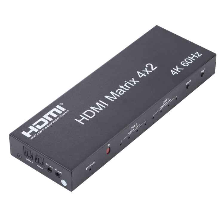 HDMI 4x2 Matrix Switcher / Splitter with Remote Controller, Support ARC / MHL / 4Kx2K / 3D, 4 Ports HDMI Input, 2 Ports HDMI Output