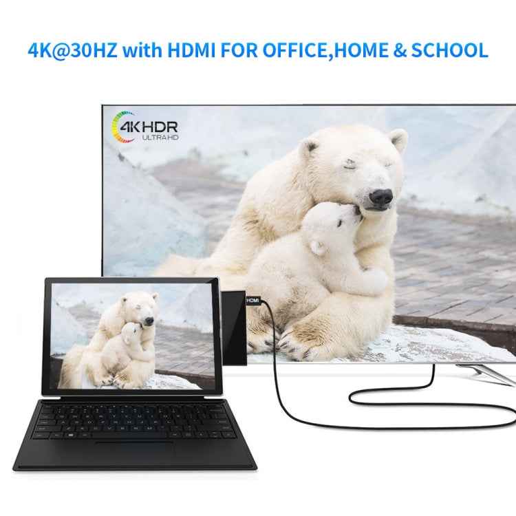 ROCKETEK SK-S4H 3 x USB 3.0 + HDMI + SD / TF Memory Card Reader HUB 4K HDMI Adapter