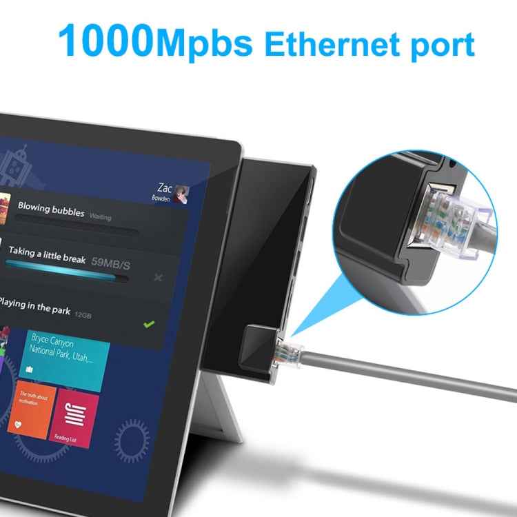 ROCKETEK SK-S4HL RJ45 + 2 x USB 3.0 + HDMI + SD / TF Memory Card Reader HUB 4K HDMI Adapter