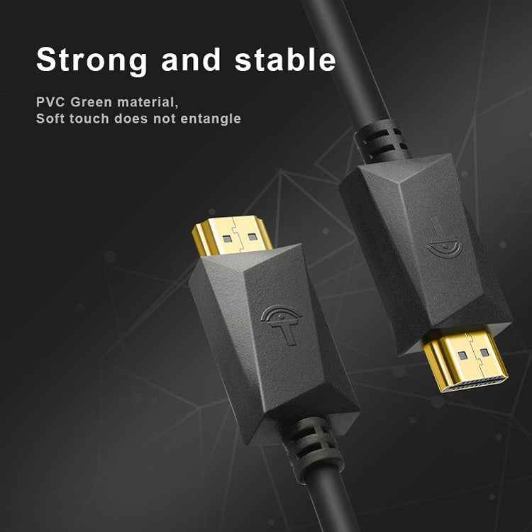 ROCKETEK HDMI01Y-2 HDMI 2.0 4K 30Hz 3D HD Gold-plated Connector HDMI Cable for All HDMI Devices, Length: 2m