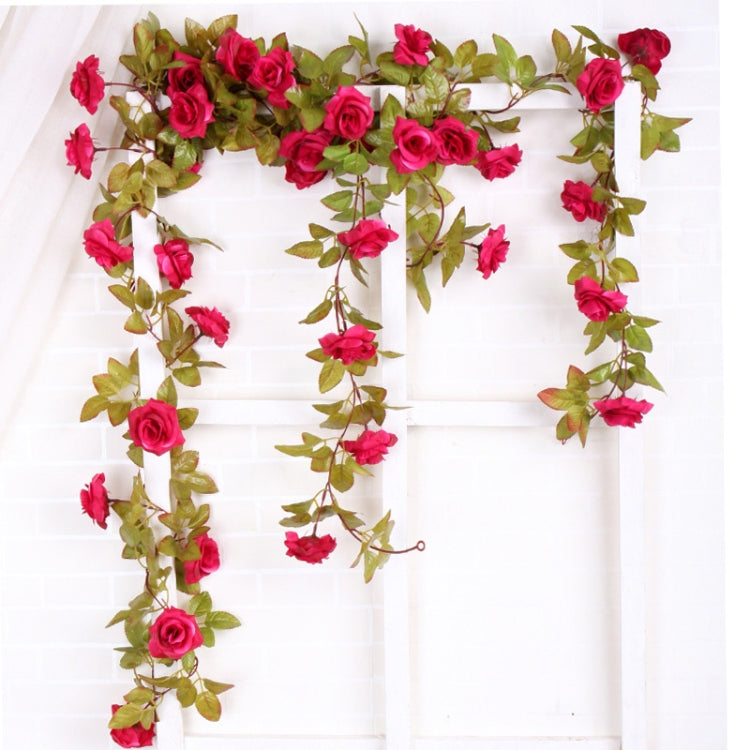 Daisy Leaf Artificial Flower Vine Interior Background Wall Window Decoration, Length: 1.75m