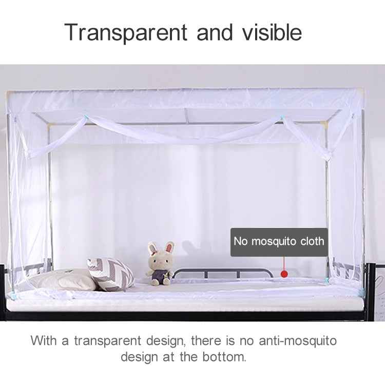 Student Dormitory Square Ceiling Zipper Mosquito Net Encryption Zipper Three Door Defence Mosquito for Upper Berth