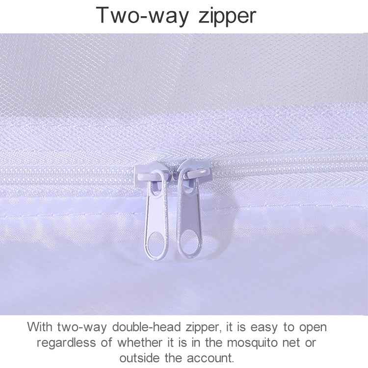 Student Dormitory Square Ceiling Zipper Mosquito Net Encryption Zipper Three Door Defence Mosquito for Upper Berth