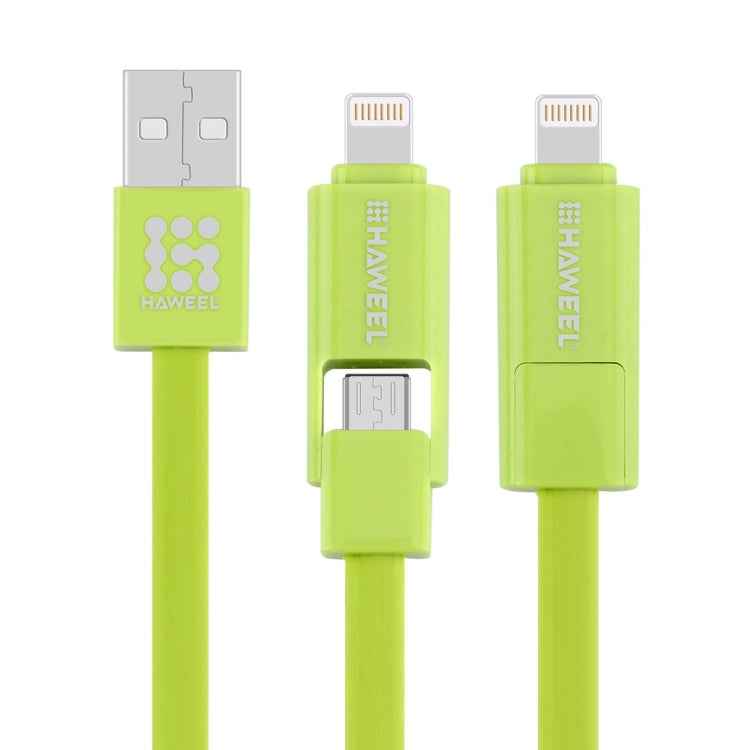 HAWEEL 1m 2 in 1 Micro USB & 8 Pin to USB Data Sync Charge Cable