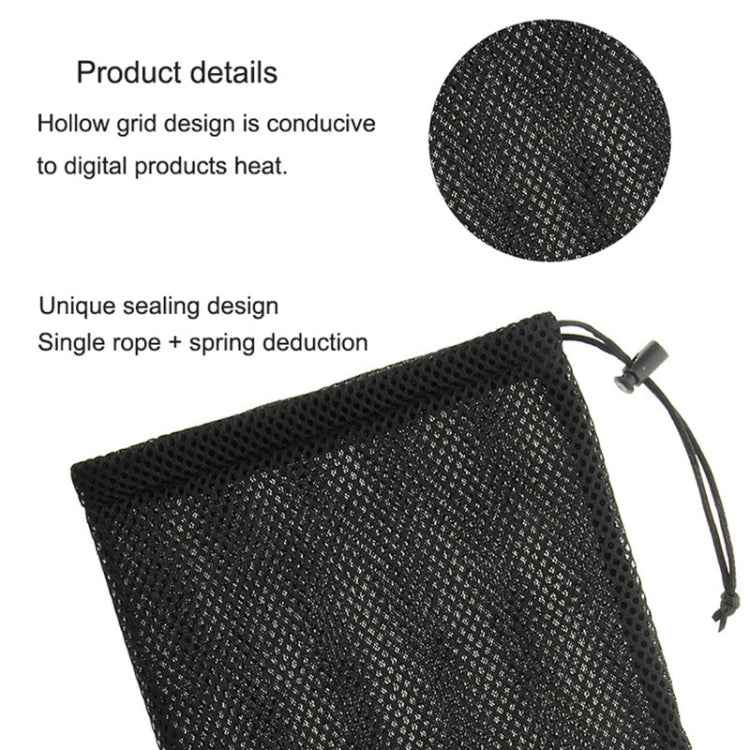 HAWEEL Nylon Mesh Drawstring Pouch Bag with Stay Cord for up to 7.9 inch Screen iPad and Tablet, Size: 24cm x 16cm