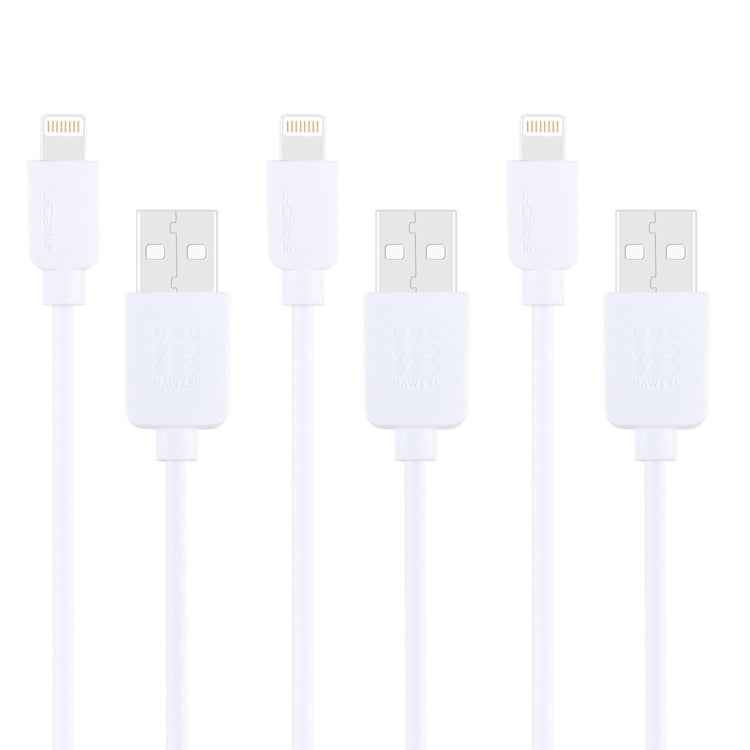 3 PCS HAWEEL 1m High Speed 8 pin to USB Sync and Charging Cable Kit for iPhone, iPad