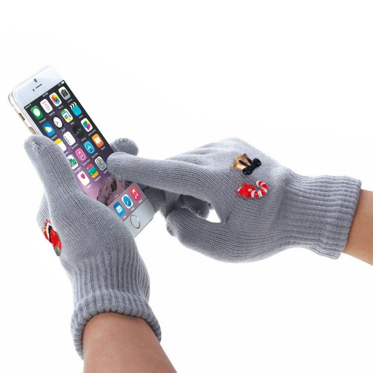 HAWEEL 16cm Three Fingers Touch Screen Gloves + DIY Christmas Decoration for Kids, Christmas Decoration Random Delivery 4 PCS