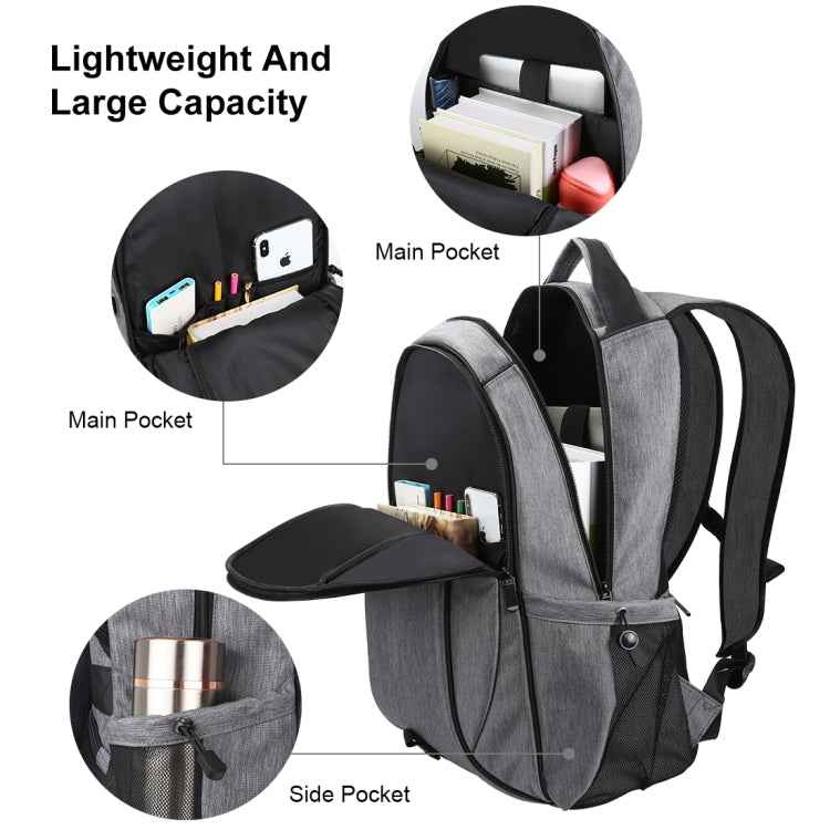 HAWEEL 14W Foldable Removable Solar Power Outdoor Portable Canvas Dual Shoulders Laptop Backpack, USB Output: 5V 2.1A Max