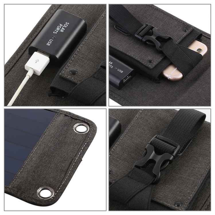 HAWEEL 14W 5V 2.4A Portable Foldable Solar Charger Outdoor Travel Rechargeable Folding Bag with 4 Solar Panels & USB Port, Size: S