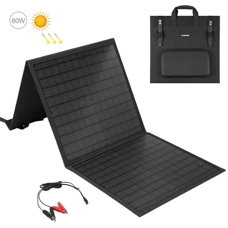 HAWEEL 60W Foldable Solar Panel Charger Travel Folding Bag
