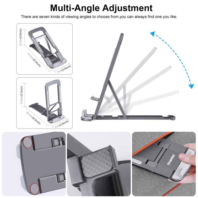 HAWEEL Adjustable Lifting Folding Live Broadcast Aluminum Alloy Desktop Holder