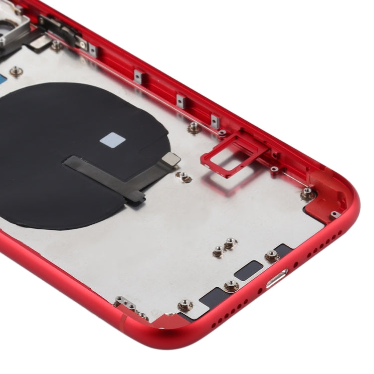 Tapa trasera de batería (con teclas laterales, bandeja para tarjetas, cable flexible de encendido y volumen y módulo de carga inalámbrica) para iPhone 11