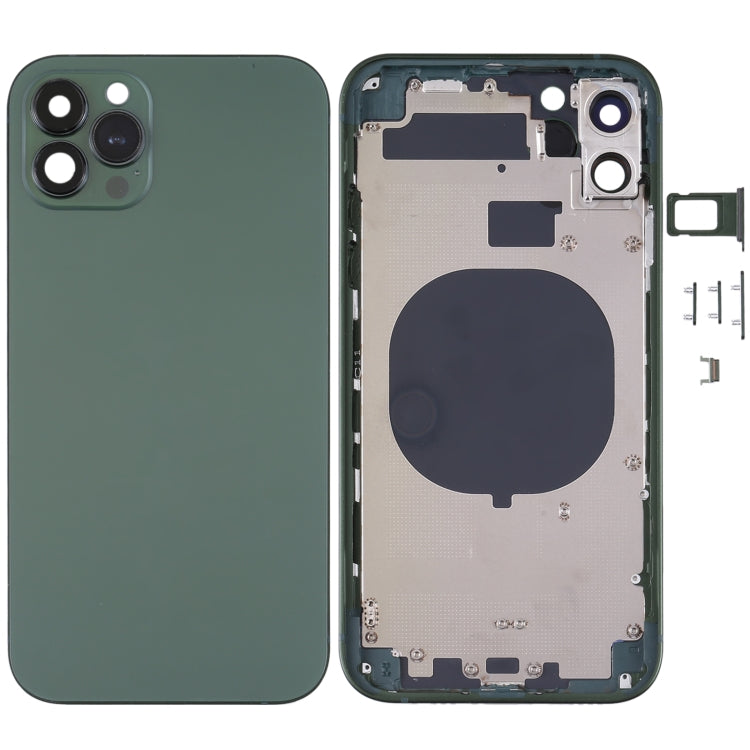 Carcasa trasera con marco esmerilado que imita el iP13 Pro para iPhone 11 (marco esmerilado, verde)