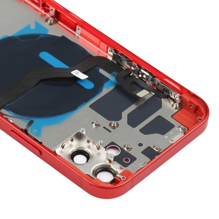 Tapa trasera de batería (con teclas laterales, bandeja para tarjetas, cable flexible de encendido y volumen y módulo de carga inalámbrica) para iPhone 12